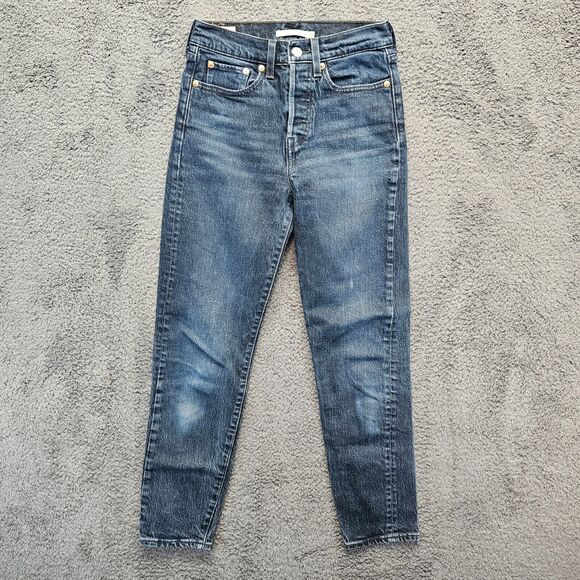 Levi's Denim - Levis Wedgie Jeans Womens Size 24 Blue Denim Button Fly Tapered‎ Leg
